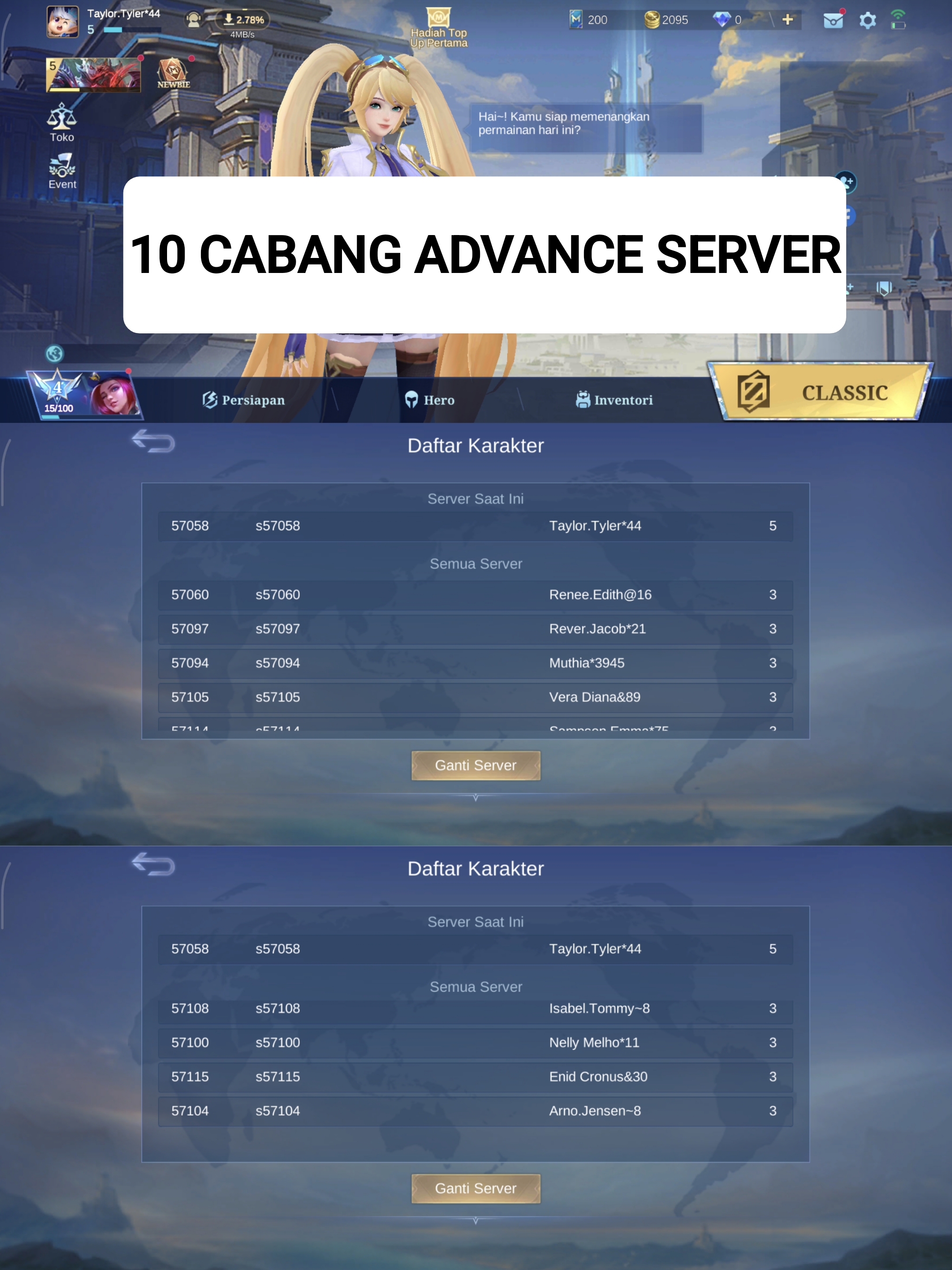 Cabang Advance Server (10 Server)