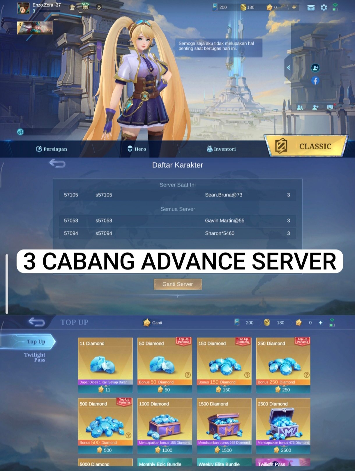 Cabang Advance Server (3 Server)