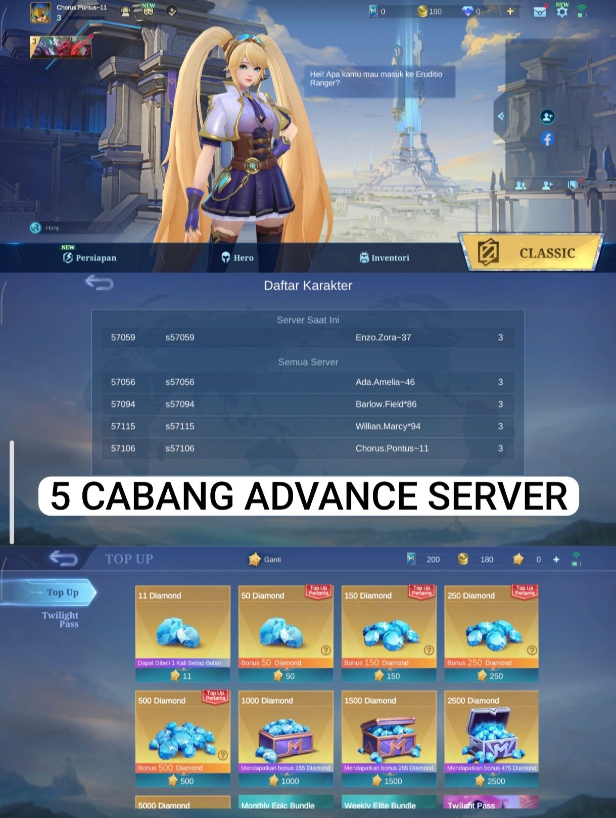 Cabang Advance Server (5 Server)
